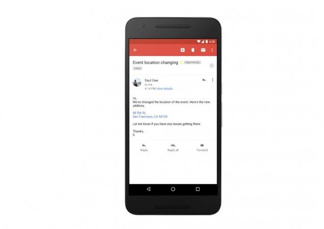 Google Gmail gets new update with value-added hyperlink feature Google, Gmail, update, hyperlink, location, address,phone number, email ID