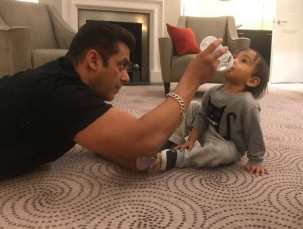 Salman Khan with nephew Ahil Salman Khan with nephew Ahil