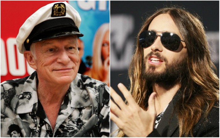 Playboy founder Hugh Hefner (L); Jared Leto (R) Playboy founder Hugh Hefner (L); Jared Leto (R)