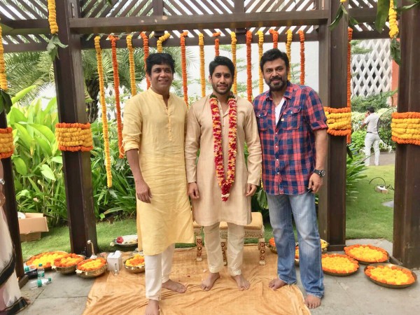 Akkineni Nagarjuna, Naga Chaitanya and Venkatesh Akkineni Nagarjuna, Naga Chaitanya and Venkatesh
