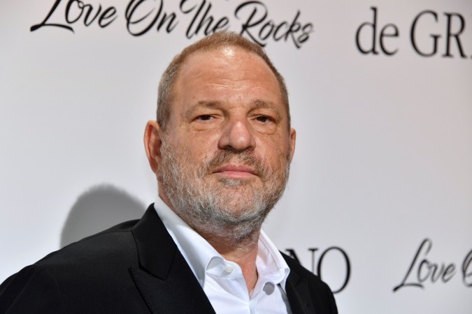US film producer Harvey Weinstein poses during a photocall as he arrives to attend the De Grisogono Party on the sidelines of the 70th Cannes Film Festival, at the Cap-Eden-Roc hotel in Antibes, near Cannes, southeastern France. Harvey Weinstein