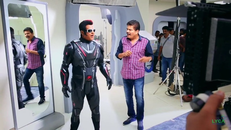 Rajinikanth and Shankar on the sets of 2.0 Rajiniamth's Enthiran 2 aka 2.0