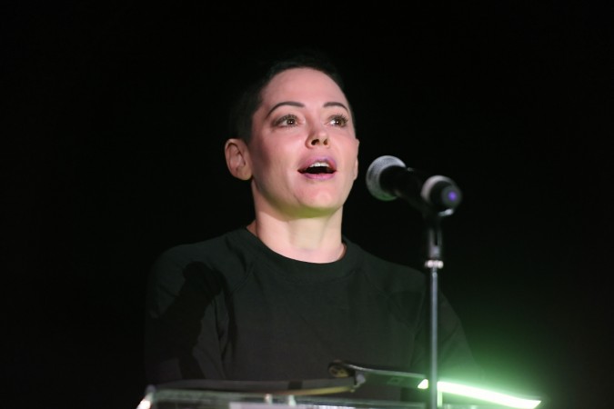 Actor Rose McGowan speaks onstage at the screening of 'Lady in the Dark' during the 2017 TCM Classic Film Festival Rose McGowan