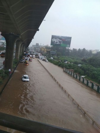 Waterlogged streets in Bangalore Flooded Bangalore