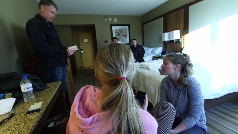 FBI officials in inquiry with one of the rescued minors in Operation Cross Country XI FBI