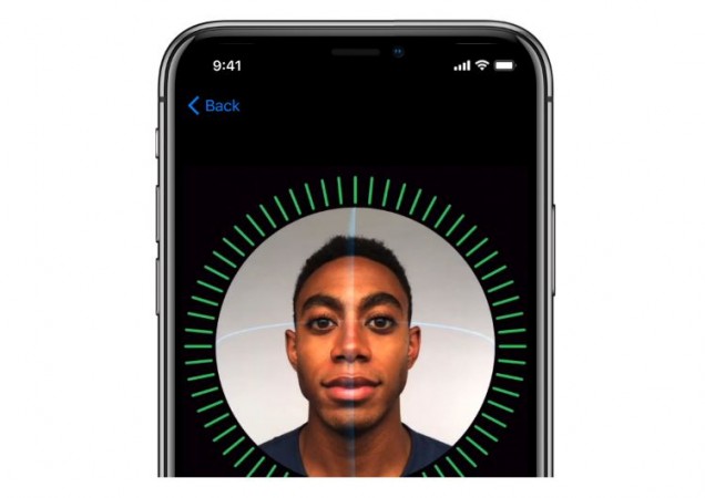 Face ID on the iPhone X. iPhone X Face ID