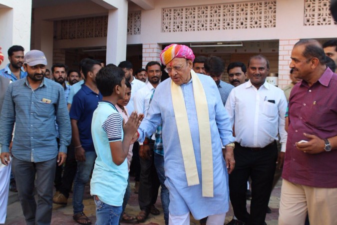 In picture: Shankersinh Vaghela on the campaign trail. Shankersinh Vaghela