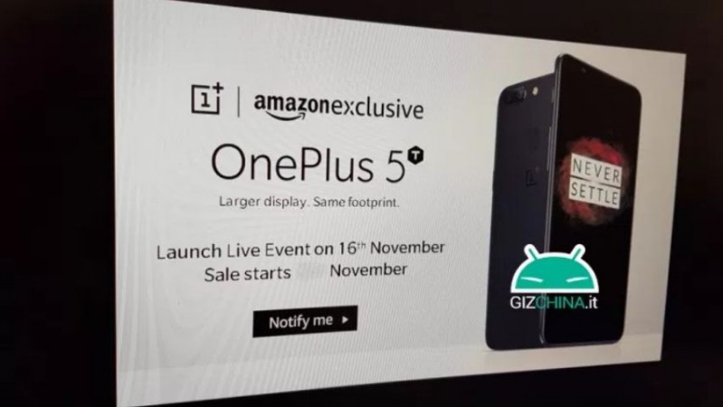 LEAKED: OnePlus 5T launch date revealed; to be available as Amazon exclusive OnePlus 5T, launch date, Amazon India, exclusive, availability details