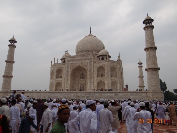 Eid Namaz at Taj Mahal. Taj Mahal