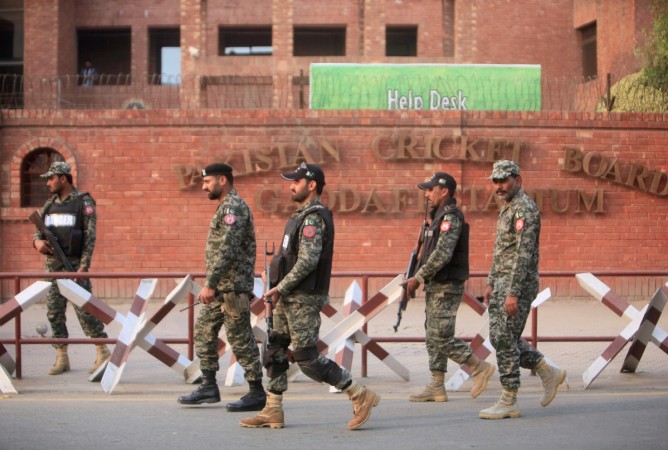 TIght security outside Gaddafi stadium in Lahore. Pakistan vs Sri Lanka, third T20, Lahore, Gaddafi stadium.