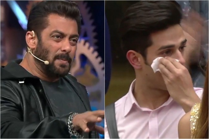 Salman Khan and Priyank Sharma during Weeked Ka Vaar Episode Salman Khan Priyank Sharma Weeked Ka Vaar Episode