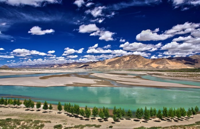 The Yarlung Tsangpo river. Yarlung Tsangpo river