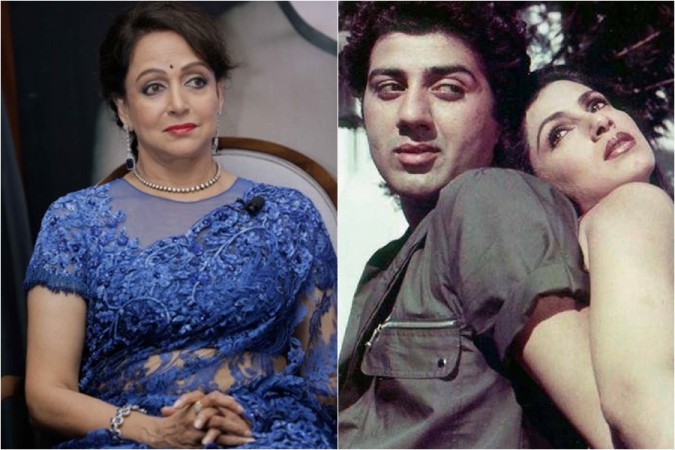 Hema Malini Sunny Deol and Dimple Kapadia Hema Malini Sunny Deol and Dimple Kapadia