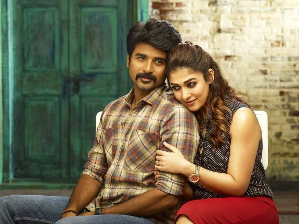 Sivakarthikeyan and Nayanthara in Velaikkaran. Sivakarthikeyan and Nayanthara in Velaikkaran