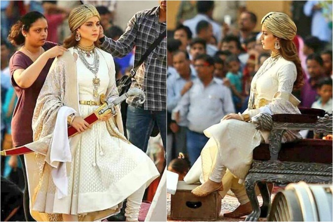Kangana Ranaut on the sets of Manikarnika in Jaipur. Kangana Ranaut Manikarnika