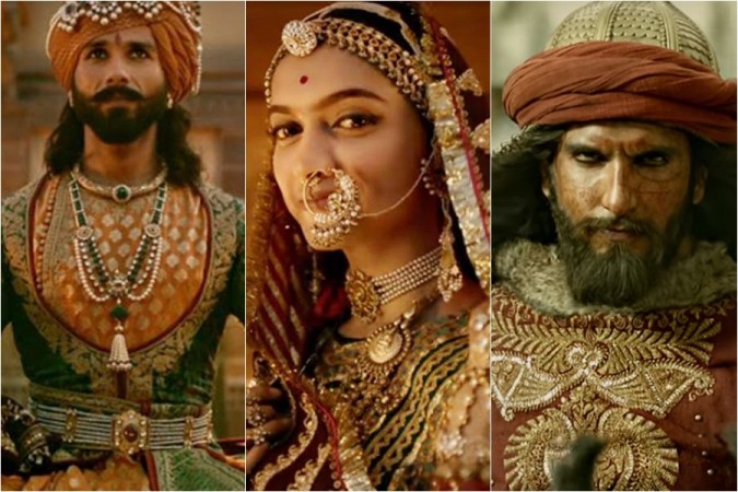 Shahid Kapoor, Deepika Padukone and Ranveer Singh in Padmaavat Padmaavat