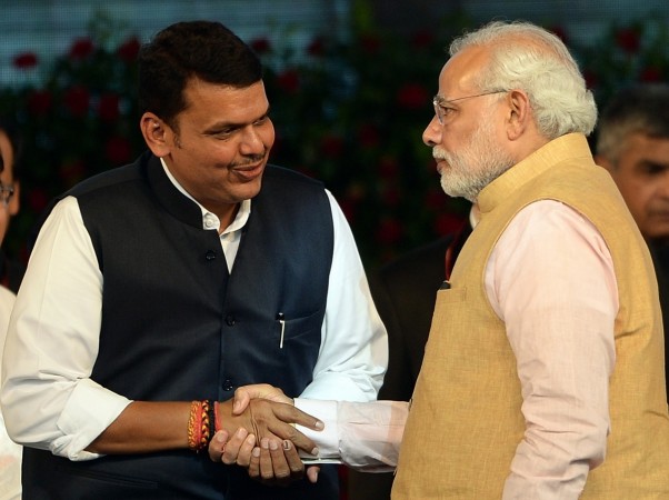 In the picture, Maharashtra Chief Minister Devendra Fadnavis with Prime Minister Narendra Modi Fadnavis and PM modi