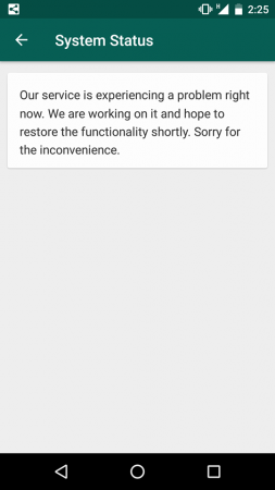 WhatsApp is down