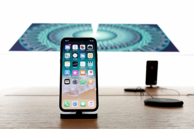 The new iPhone X is pictured at the Apple Store Marche Saint-Germain in Paris, France, November 3, 2017. iPhone X