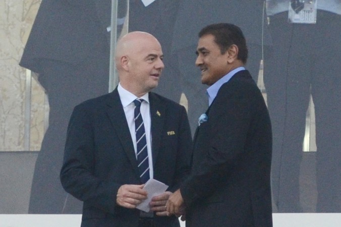 Can the bonhomie continue? FIFA President Gianni Infantino (L) and AIFF President Praful Patel fifa, indian football