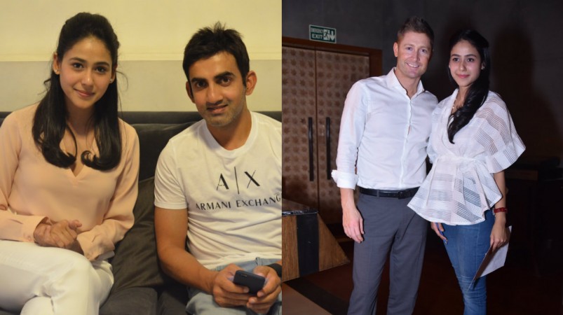 Nmami Agarwal with Gautam Gambhir and Michael Clarke Nmami Agarwal with Gautam Gambhir and Michael Clarke