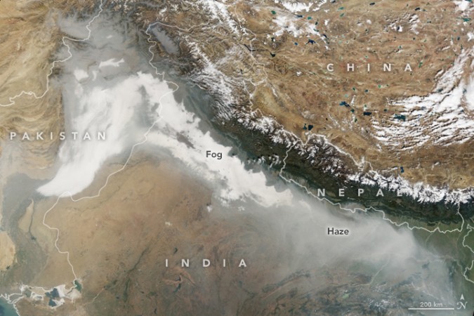   NASA pollution Delhi 