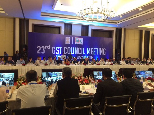Union Minister for Finance and Corporate Affairs Arun Jaitley chairs the 23nd GST Council meeting in Guwahati, Assam on November 10, 2017. GST council