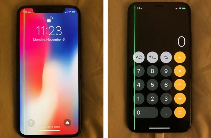 Green line issue on iPhone X Green line issue on iPhone X