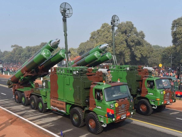 Brahmos WPN System passes through the Rajpath during the full dress rehearsal for the Republic Day Parade-2017, in New Delhi on Jan 23, 2017. BRAHMOS