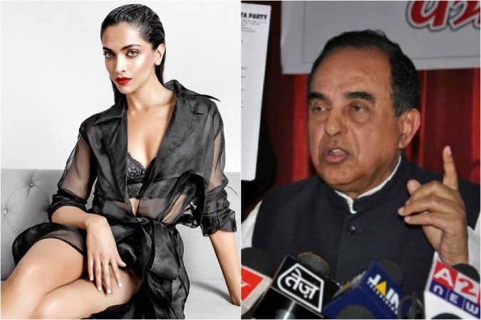 Deepika Padukone and Subramanian Swamy Deepika Padukone Subramanian Swamy
