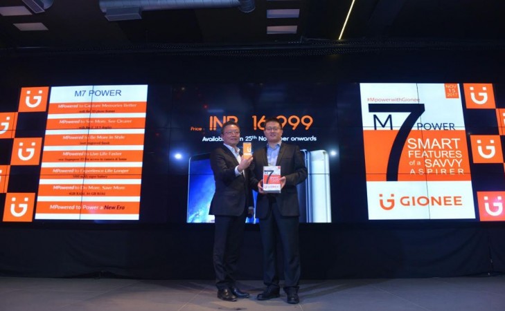 (Representational Image) Hogon Ho, General Manager, Gionee Hong Kong and David Chang, Global Sales Director, Gionee India launching the Gionee M7 Power in India Gionee M7 Power, India, launch, price, specifications, release date, launch offers
