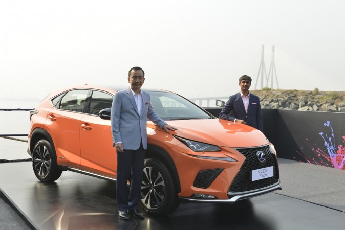 (L to R) - Akitoshi Takemura, President - Lexus India and Arun Nair, Vice-President - Lexus India at the launch of Lexus' new hybrid electric vehicle - the NX 300h in Mumbai Lexus NX300h