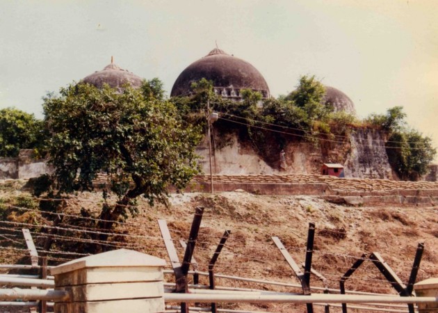 Babri Masjid before it was demolished on December 6, 1992. babri