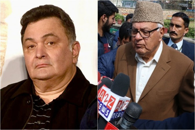 Veteran actor Rishi Kapoor and former Jammu and Kashmir chief minister Farooq Abdullah Rishi Kapoor and Farooq Abdullah