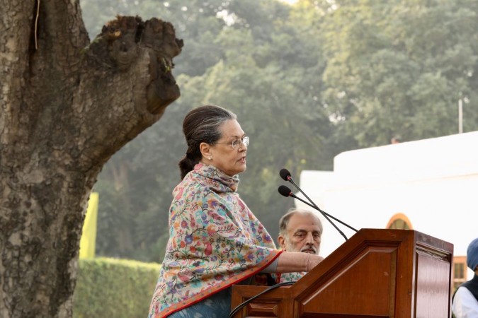 Congress Chief Sonia Gandhi inaugurated photography exhibition on life of India's first female Prime Minister Indira Gandhi, on her 100th birth anniversary, in New Delhi, on Sunday, November 19 Sonia Gandhi 1111