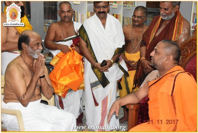 Rajinikanth at Mantralayam. Rajinikanth at Mantralayam