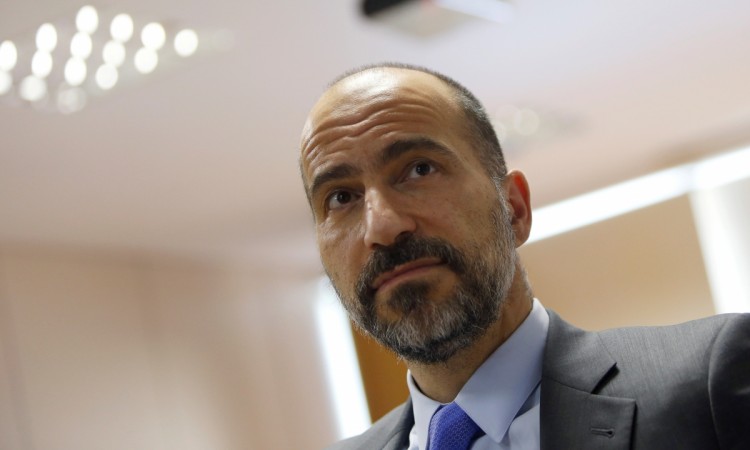 The chief executive of Uber Technologies Inc, Dara Khosrowshahi attends a meeting with Brazilian Finance Minister Henrique Meirelles (not pictured) in Brasilia, Brazil October 31, 2017. Uber CEO Dara Khosrowshahi