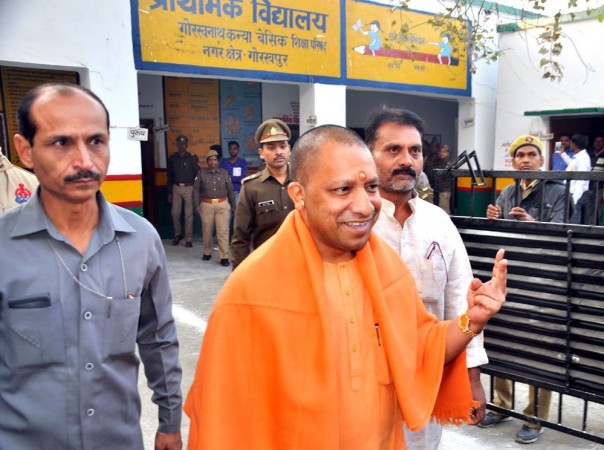 Yogi Adityanath, Uttar Pradesh Chief Minister visited polling centers across the state to ensure all measures are at place for voting in the first phase of UP Municipal Elections Yogi 22222