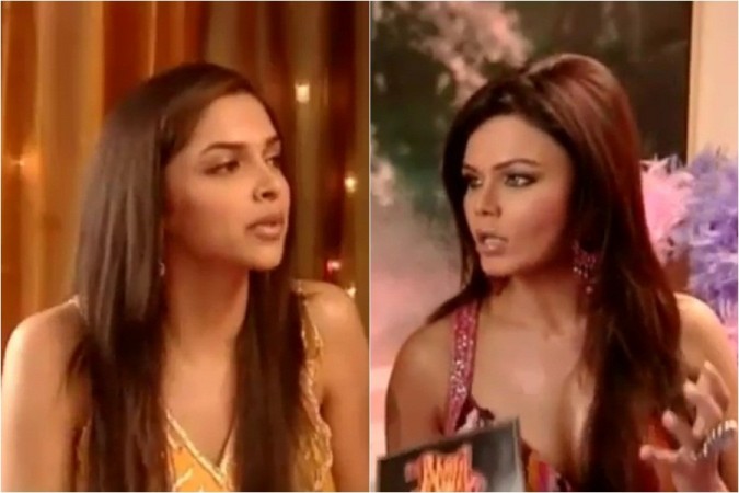 Deepika Padukone and Rakhi Sawant Deepika Padukone and Rakhi Sawant