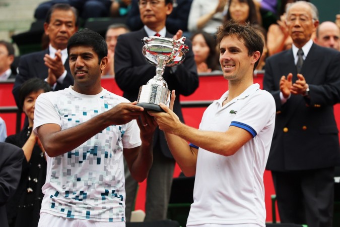File photo of Bopanna and Roger-Vasselin after winning Rakuten Open in 2013 Rohan Bopanna and Edouard Roger-Vasselin