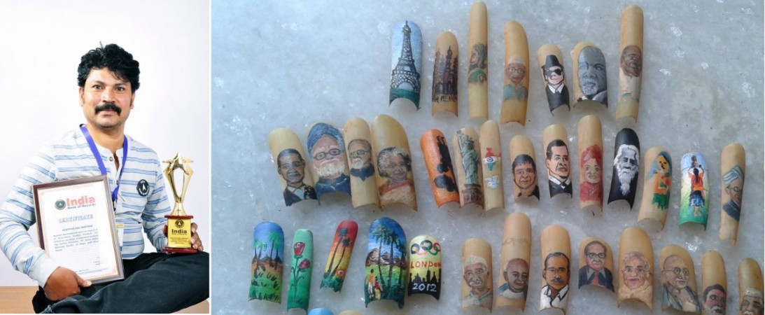 Narahari Maheshwaram and his interesting nail paintings. nail art, nail painting, Narahari Maheshwaram