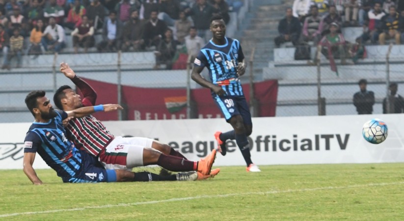 A still from an I-League match between Mohun Bagan and Minerva Punjab FC in Kolkata, on Jan 17, 2017 mohun bagan, minerva
