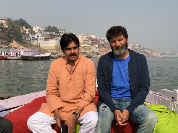 Pawan Kalyan and Trivikram Srinivas launch Agnyathavasi first look in Varanasi Pawan Kalyan and Trivikram Srinivas launch Agnyathavasi first look in Varanasi