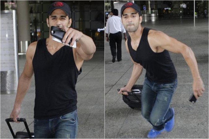 Pulkit Samrat at the Mumbai airport Pulkit Samrat
