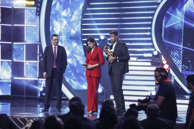 R Ashwin (right) speaks. R Ashwin