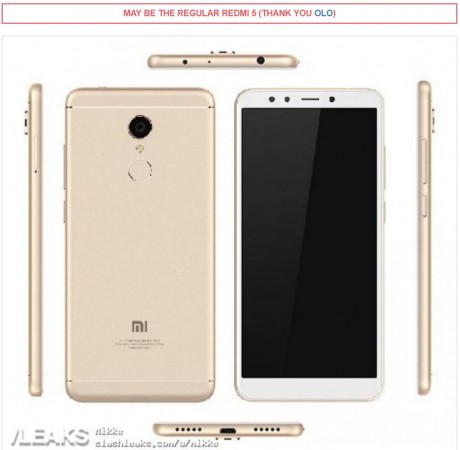 Xiaomi Redmi 5 leaks in images ahead of launch; FullView display design, internal specs revealed Xiaomi, Redmi 5, image leak, specifications