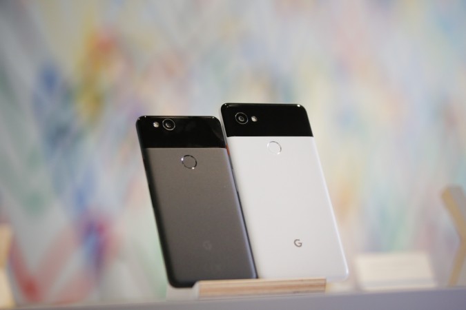 The new Pixel 2 and Pixel 2 XL smartphones are seen at a product launch event on October 4, 2017 at the SFJAZZ Center in San Francisco, California. Google unveiled newly designed versions of its Pixel smartphone, the highlight of a refreshed line of devices which are part of the tech giant's efforts to boost its presence against hardware rivals US-IT-LIFESTYLE-GOOGLE