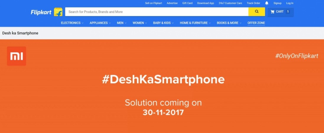 Xiaomi's 'Desh Ka Smartphone' is exclusive to Flipkart in India Xiaomi, Desh Ka Smartphone, Redmi 5A, teaser, India,launch