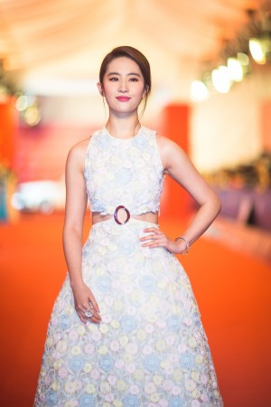 Actress Liu Yifei arrives for the red carpet of the 19th Shanghai International Film Festival at Shanghai Grand Theatre on June 11, 2016 in Shanghai, China. Liu Yifei