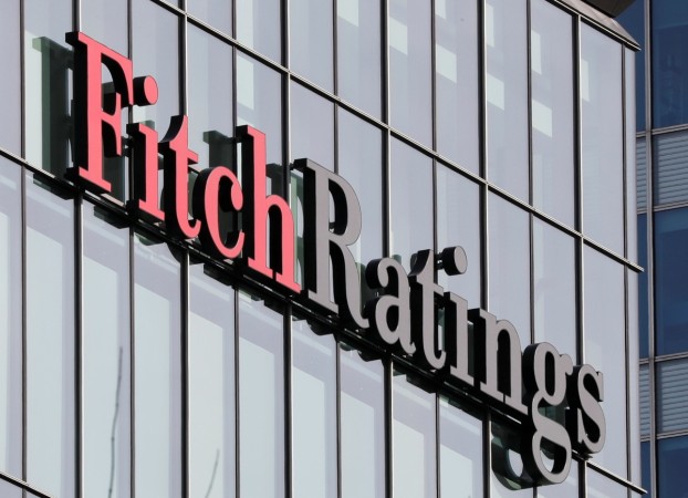 The Fitch Ratings logo is seen at their offices at Canary Wharf financial district in London,Britain, March 3, 2016. Fitch Ratings